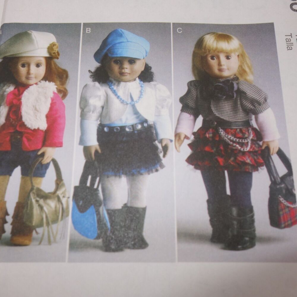 NEW McCall's M6480 Doll Clothes Pattern 18" fits American Girl 1980's Skirts - Picture 2 of 2